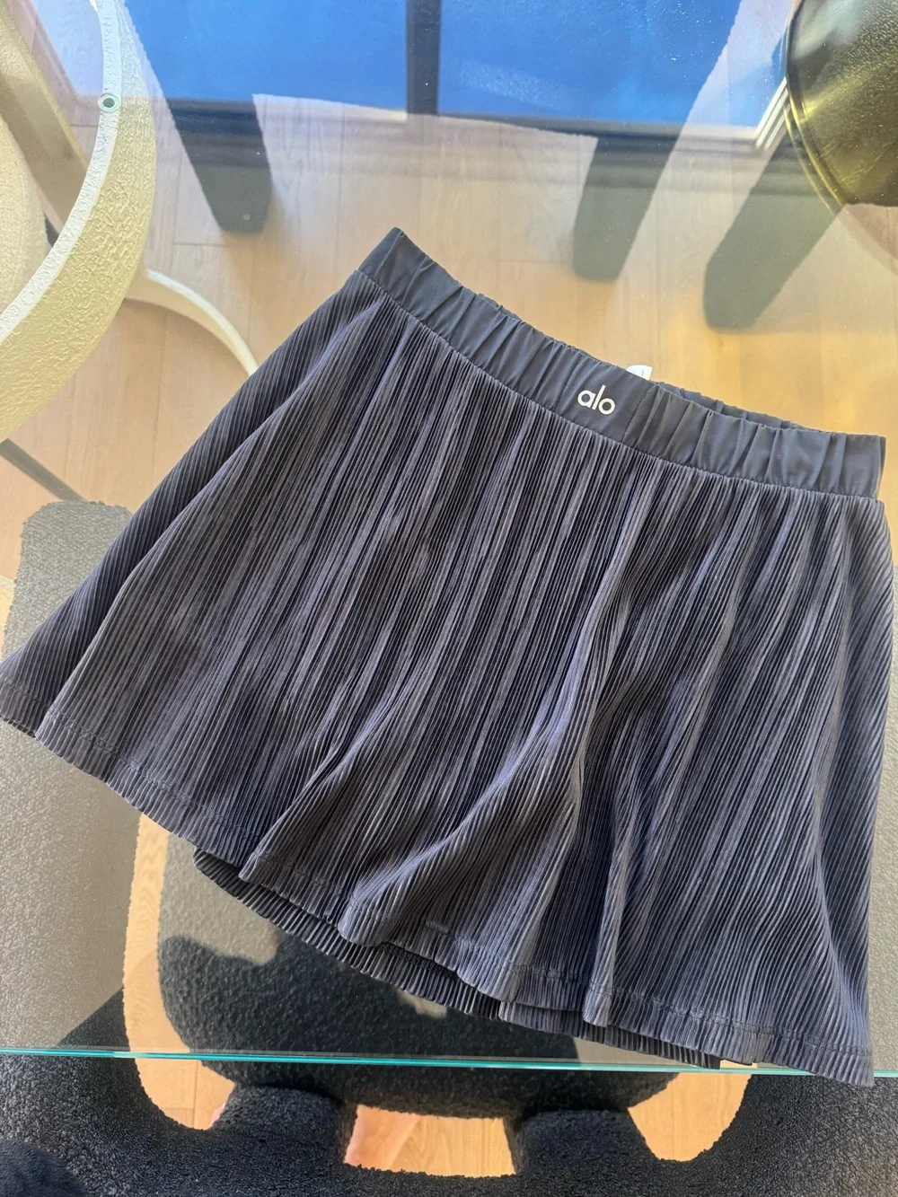 ALO Yoga Black Pleated Mini
